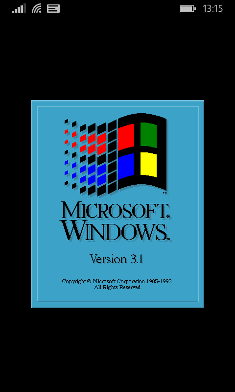 MS-DOS Mobile with Windows 3.1 (splash screen)